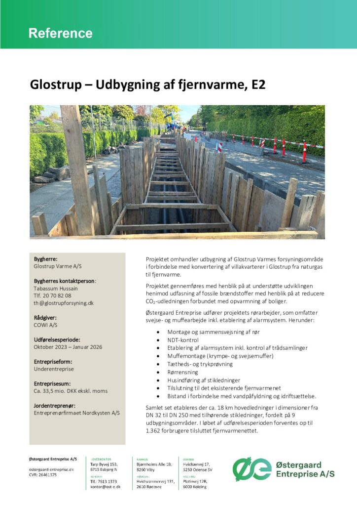 thumbnail of Reference – Glostrup – Udbygning af fjernvarme, E2