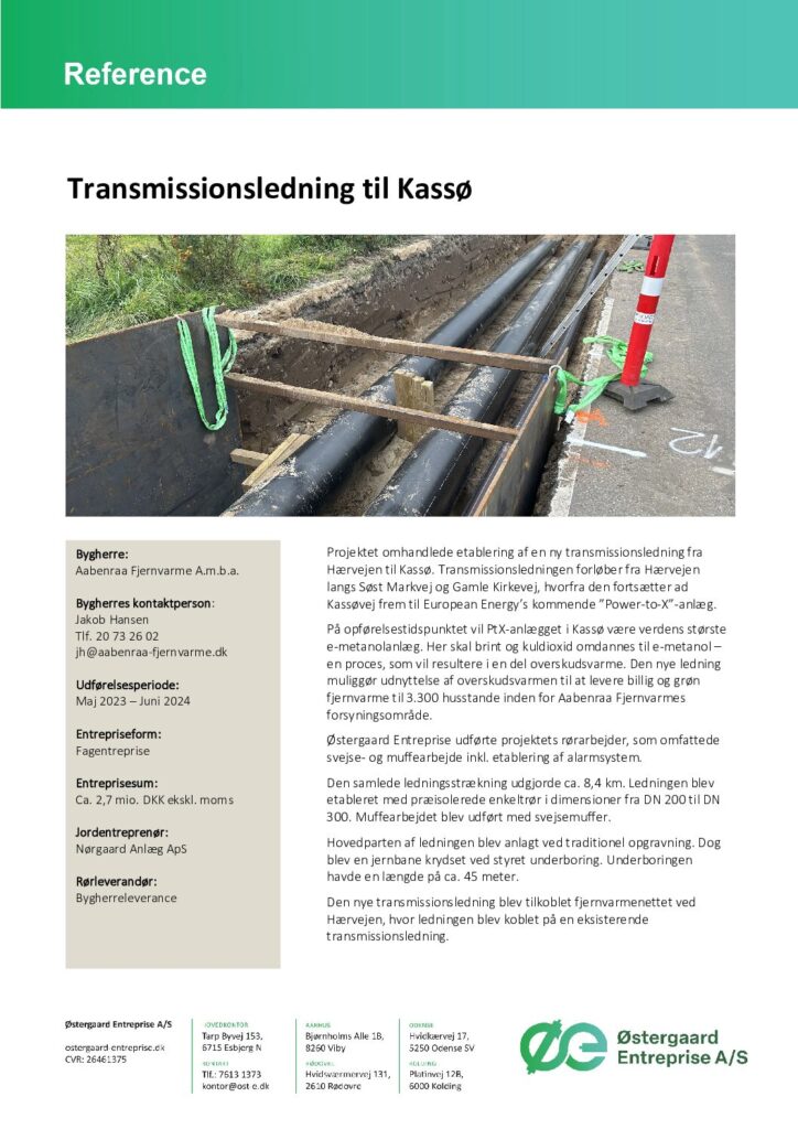 thumbnail of Reference – Transmissionsledning til Kassø