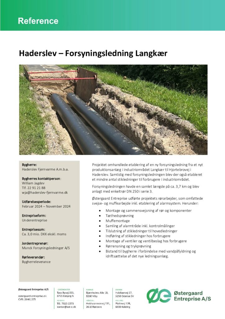 thumbnail of Reference – Forsyningsledning Langkær